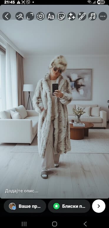 kožne suknje mona: L, Sa postavom, Veštačko krzno, bоја - Šareno — 1