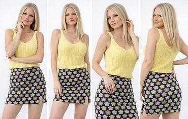 ck prsluk: Mini suknja " CA"sa cvetnim printom - Kroj: uska mini suknja, visokog — 3