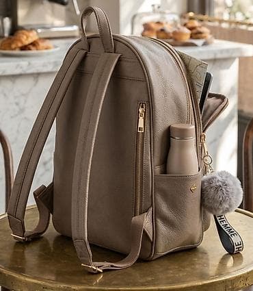 ps fashion torbe nova kolekcija: Elegantni gradski ranac – taupe/smeđu siva boja - Materijal — 1