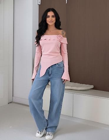 Dukserice: 🔥Elegantna ženska bluza na jedno rame (off-shoulder) sa dugim — 1