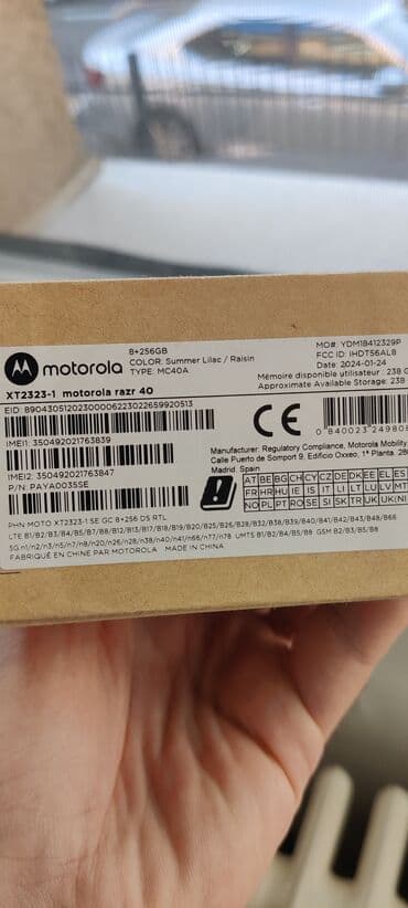 Motorola: Motorola Razr 40, 256 GB, bоја - Ljubičasta, Garancija, Otisak prsta, Face ID — 2