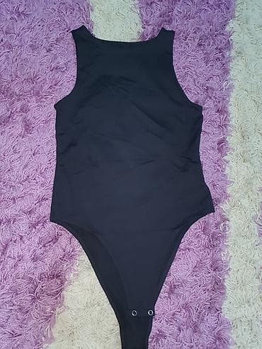 body suit: Crni ženski bodi bez rukava - Boja: crna - Kroj: pripijen, okrugli — 1