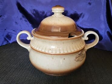 vatrostalne posude sa poklopcem akcija: Corbaluk nov 1950g+ tkz.kameni porcelan Winterling Nemacka — 1