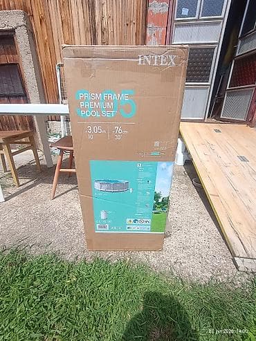 jastuci za bastenske stolice: INTEX Prism Frame Premium Pool Set – okrugli montažni bazen 3,05 m x — 2