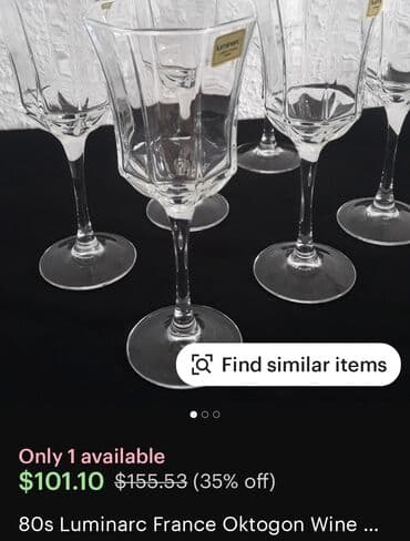 swarovski kristali cena: Case za vino Luminarc Francuska iz 80ih. Case za vino bez ostecenja — 5