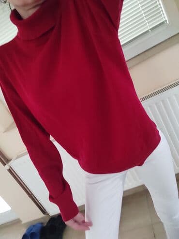 kozne helanke h m: S (EU 36), Cotton, Single-colored, color - Burgundy — 1