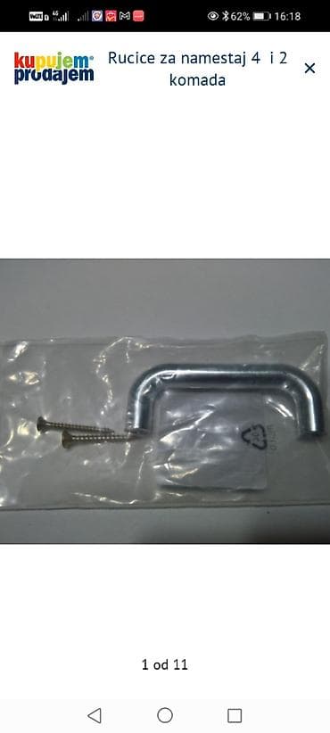 Metafranc ručice za nameštaj – model Möbelgriff 64 mm, hrom boje. -