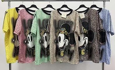 impe majice: ✅Ženska oversize majica sa printom lika crtanog junaka i natpisom — 5