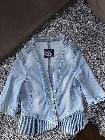pepco prsluci: Ženska teksas jakna/blejzer – NESSAL Jeans, veličina XL - Svetloplava — 1