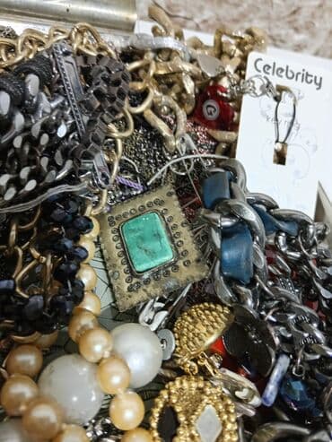 srebrne mindjuse sa cirkonima: Set: Ogrlica, Materijal: Mesing — 5