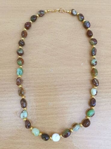 Other Accessories: Ogrlica Hrizopras Ogrlica od Hrizoprasa, poludragi kamen — 1