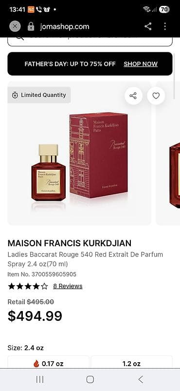 pertle za cizme: Maison Francis Kurkdjian – Baccarat Rouge 540 Extrait de Parfum — 4