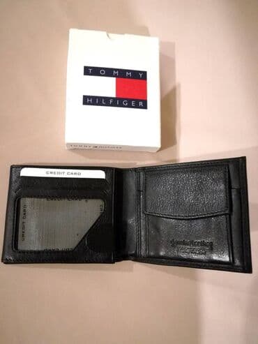 torbe sa cirkonima: Muški novčanik, Tommy Hilfiger, Materijal: Koža — 5