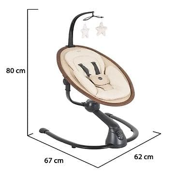 njihalica za bebe do 18kg: Cangaroo Ljuljaška za bebe Cloud Premium – Beige (šifra: CAN9939-70) — 10
