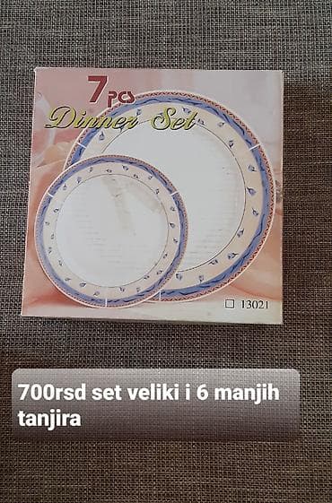 gas maska: Set tanjira – 7 delova (model 13021) - Sastav: 1 veliki tanjir + 6 — 2