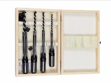 Drill Bits: Set burgija i dleta za kvadratne rupe (mortising set) u drvenoj — 1