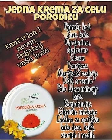 Limes Rosa Porodična krema – kantarion i neven Višenamenska krema za