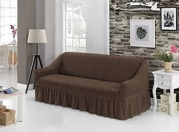 Furniture Covers: ✅Rastegljiva navlaka za trosed sa volanom Prekrivaci za Trosed /kauc — 3