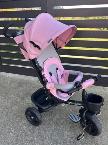 dexy co kolica za lutke: Kinderkraft 3-u-1 tricikl/kolica za decu – roze - Multifunkcionalni — 1