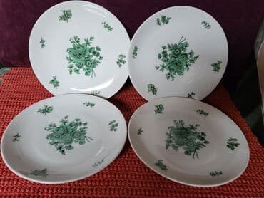 set za hranjenje od bambusa: Tacne za poslastice 1959 do 1977god. Thomas porcelan Nemacka — 5