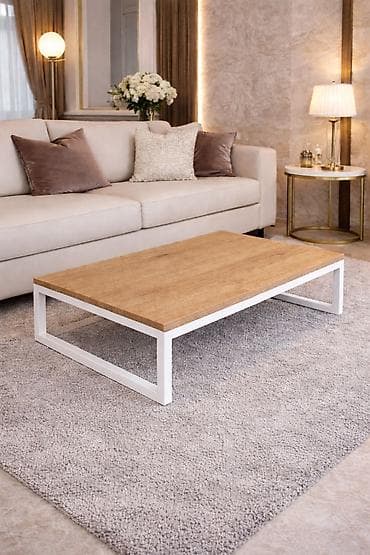 Industrijski klub sto – masivno drvo i metal - Moderan industrijski