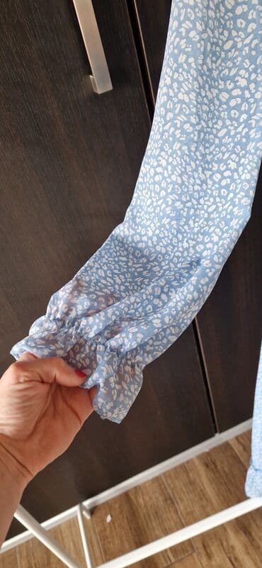 moderne haljine za svadbu: S (EU 36), bоја - Svetloplava, Dugih rukava — 3