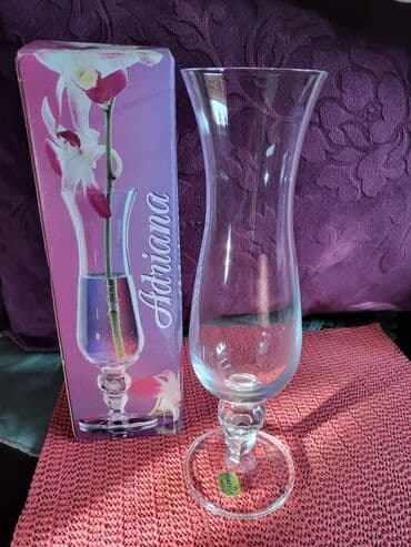 kristalne plafonjere: Vaza nova kristal Bohemija vintaz. Visina. 23cm. Stopa. 7cm — 4