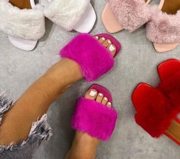 krznene papuce: Fashion slippers, 38 — 2