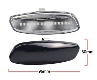 tuning oprema za auto: Dynamic migavci Citroen C3 C4 C5 DS3 DS4 Peugeot 2 Staklo - boja crna — 12