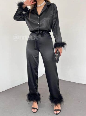 zeleno odelo: 🤍New,, Queen Satin’’Suit/Set🤍Velicine:S M L XL Boje:Bela Zelena i crna — 1