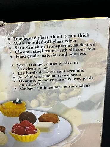 case za vino: Staklena etažera – 2 nivoa - Dvospratna etažera od kaljenog stakla — 3