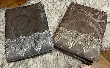 set za dubinsko pranje: Komplet dekorativnih zavesa – klasičan model sa čipkom - Dvoslojni — 7