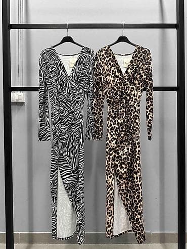 panter haljine: 🔥Elegantna midi haljina s animal printom
✅2000 — 3