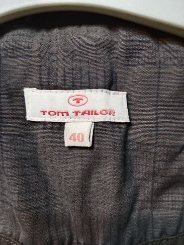 h m crop top: Tom Tailor jaknica siva pamučna ženska veličina 40 bez oštećenja — 2