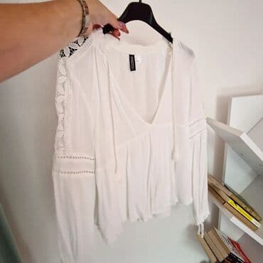 svecane haljine bele: H&M, Single-colored, color - White — 4