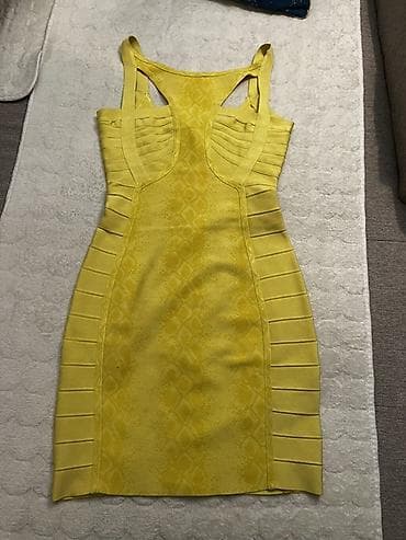 Herve Léger haljina – žuta bandage/power-knit - Brend: Herve Léger -