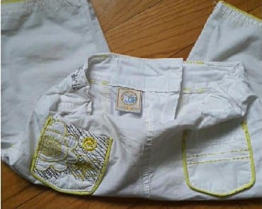 šalvare pantalone: 3/4 pantalone, 98-104, bоја - Bela — 1