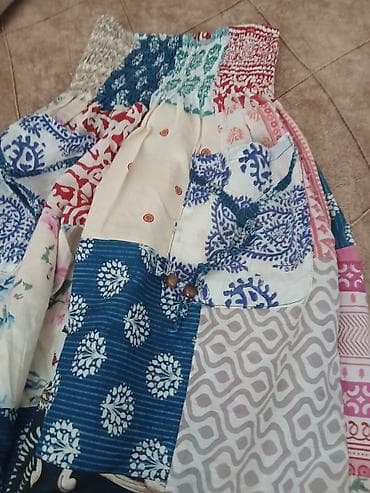 torbe mona: Široke ženske pantalone – patchwork boho stil - Model: široke — 4
