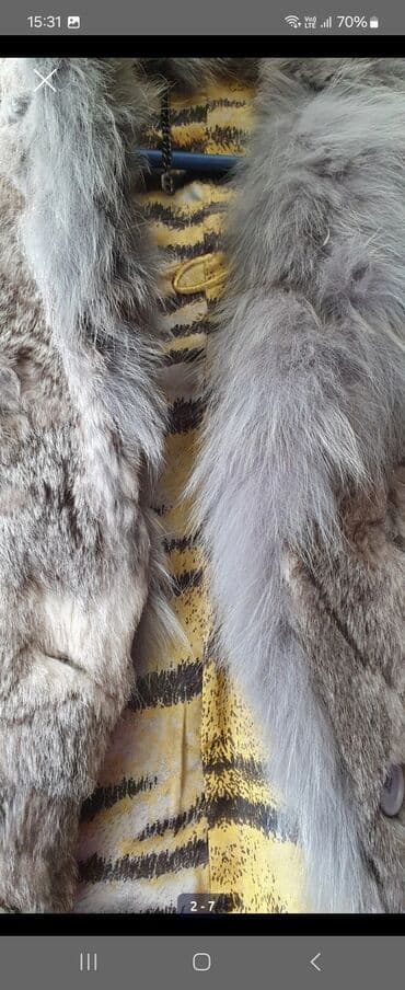 krzneni prsluk zara: S (EU 36), Sa postavom, bоја - Siva — 4