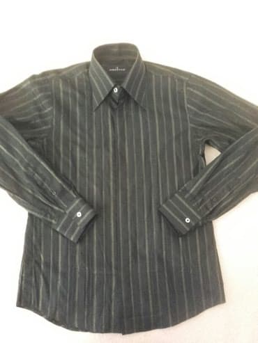 crne pantalone i bela kosulja: SORRENTO svečana košulja pamuk 100% sjajne niti zlatne na crnoj — 5