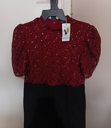 Haljine: SHEIN Modely elegantni kombinezon - Gornji deo: bordo/crveni til sa — 5