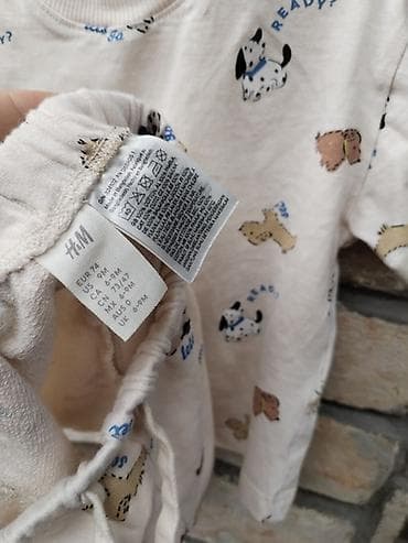 polovna garderoba novi sad: H&M dvodelni pamučni komplet za bebe – veličina 74 (6–9 meseci) - — 2