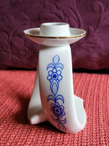 swarovski kristali cena: Svecnjak nov iz 1951 do 1974g. Lippelsdort porcelan Nemacka — 1