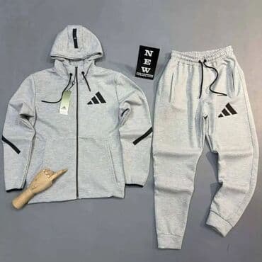 Kaputi i mantili: Muški komplet trenerke – dukserica sa kapuljačom i donji deo - Model — 3