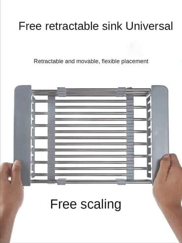 dozer za sudoperu: Prenosiva čelična korpa za sudoperu za pranje i ceđenje Detalji o — 1