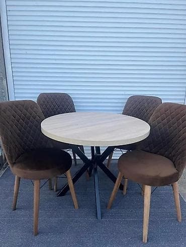 ikea trpezarijski setovi: Trpezarijski set – okrugli sto sa 4 stolice - Sto: okrugla ploča u — 4