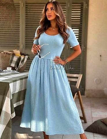 pletene bluze od pamuka: 07. Prelepe haljine od 100 % pamuka
S M L XL
Cena : 2.600 dinara 💙🩷🖤H — 2