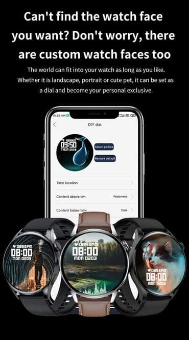 srebro ruma: 3100din Pametan Sat - model za 2023cu 1,28 inča veliki HD ekran u — 9