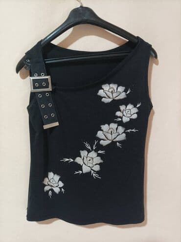 replay tank custom for her: M (EU 38), Cvetni, bоја - Crna — 1