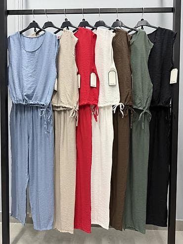 pidzame sa srcima: Ženski komplet – bluza bez rukava i pantalone sa visokim strukom 2500 — 3